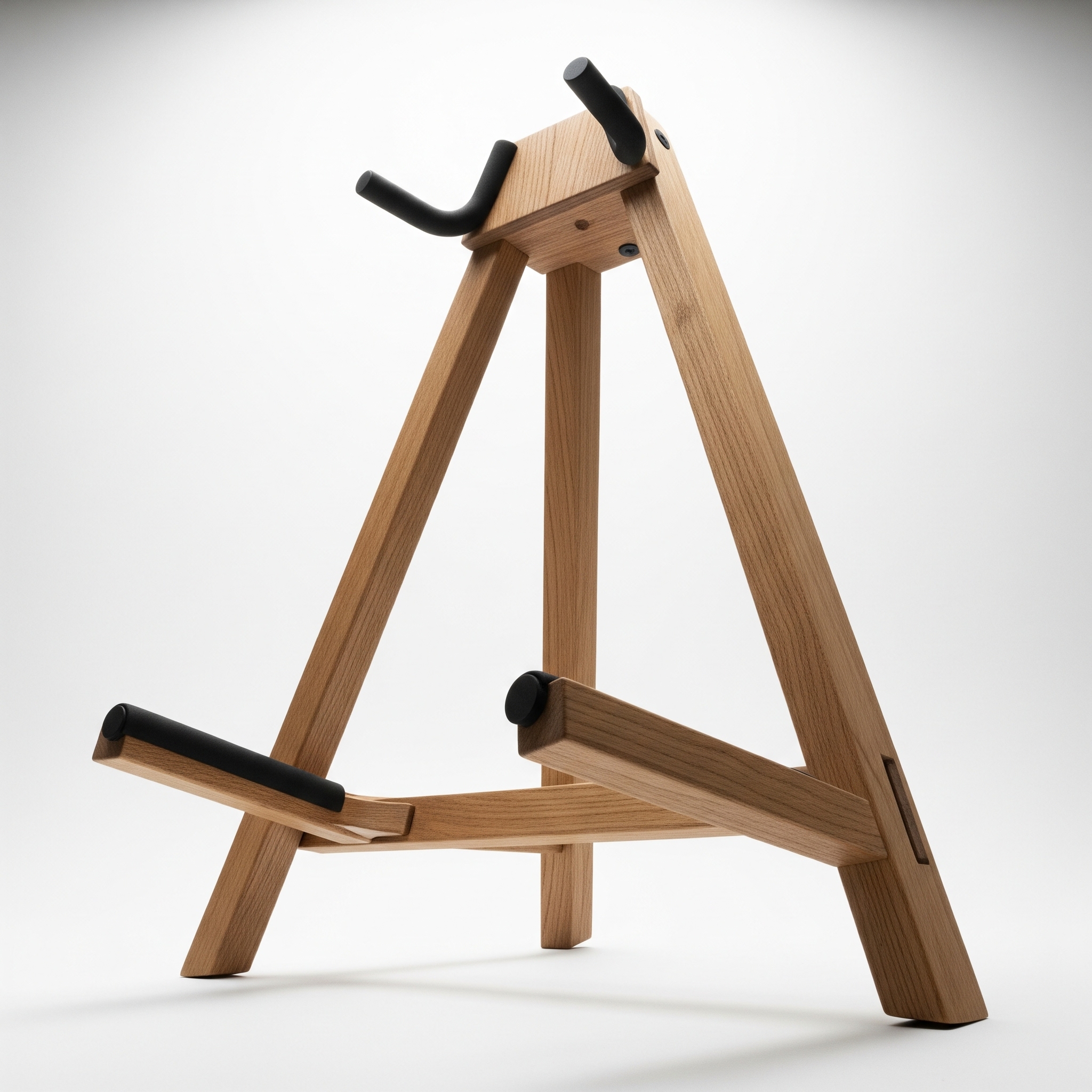 Ein aggressiver, leerer V-Gitarrenständer aus schwarzem Metall - die Invisible V 'Phantom'